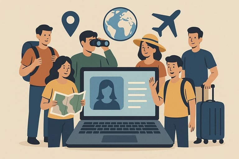 База людей, интересующихся туризмом