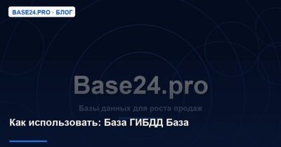 Как использовать База ГИБДД База